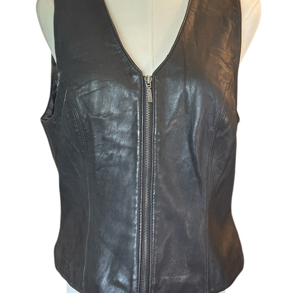 Vintage Chamonix Women’s Leather Vest Medium - Picture 1 of 3